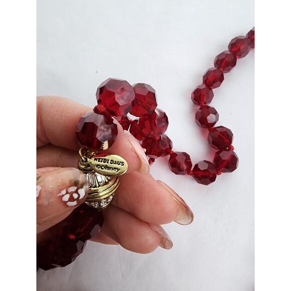 HEIDI DAUS DISNEY "Full Of Possibilities"RUBY Red Necklace Bracelet Set Crystal - Picture 9 of 12